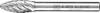 PFERD TOOLS 21001015 Burr Carbide metal Flame Length 60 mm Product size (Ø) 8 mm Working length 20 mm Shank diameter 6 mm 1-piece