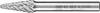 PFERD TOOLS 21001025 Burr Carbide metal Sphere Length 60 mm Product size (Ø) 8 mm Working length 20 mm Shank diameter 6 mm 1-piece