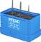 Blue box with three metal drill bits, marked with 'PFERD' logo, shows tool usage.