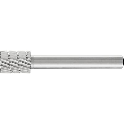 Cylindrical metal milling cutter with sharp teeth, used for machining materials in precision work.