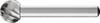 PFERD TOOLS 22420516 Burr HSS Sphere 12 mm Length 51 mm Product size (Ø) 12 mm Working length 10 mm Shank diameter 6 mm 1-piece