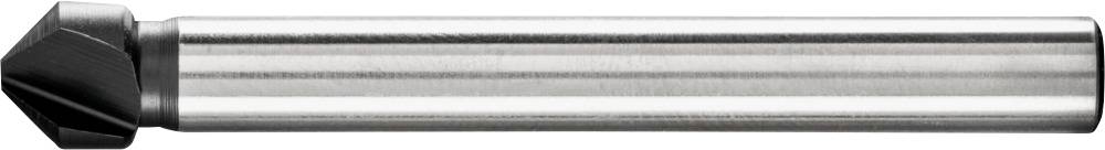 Countersink with a cylindrical shaft and conical tip, used for machining holes or countersinking screw holes.