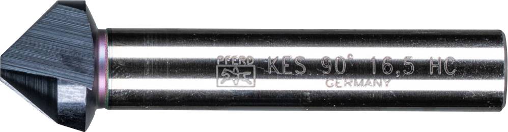 Metal drill with 90-degree countersink head, engraving 'KBS 90° 16.5 HSS Germany'. Suitable for precise countersinking in metal.