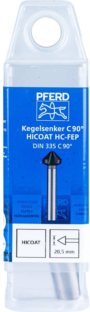 PFERD TOOLS KES HSS DIN 335 C90° HC-FEP 20,5 25202148 Countersink 20.5 mm HSS 1 pc(s)-1
