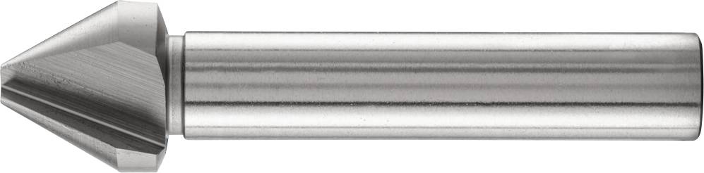Countersink made of metal with a smooth surface and sharp point for countersinking and deburring holes.