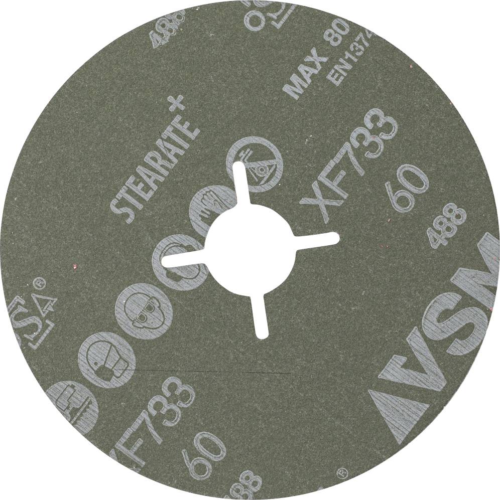 PFERD TOOLS 64281260 Ceramic grain fiber disc Ø 125 mm CO-ALU 60 for soft non-ferrous metals Diameter 125 mm-1