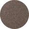Round brown sandpaper sheet, with a fine-grained texture, suitable for sanding surfaces.