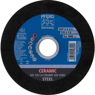 PFERD CERAMIC SGP STEEL 61312510 Cutting disc (straight) 125 mm 25 pc(s) Steel