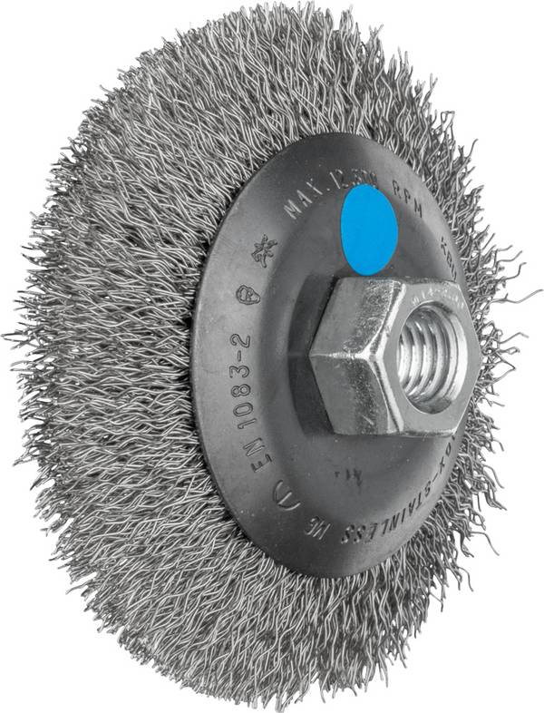 PFERD TOOLS Cone brush unzopft KBU Ø 100 x 10 mm M14 stainless steel wire Ø 0.35 for angle grinder POS KBU 10010/M14 INOX 0,35  43316003 1 pc(s)