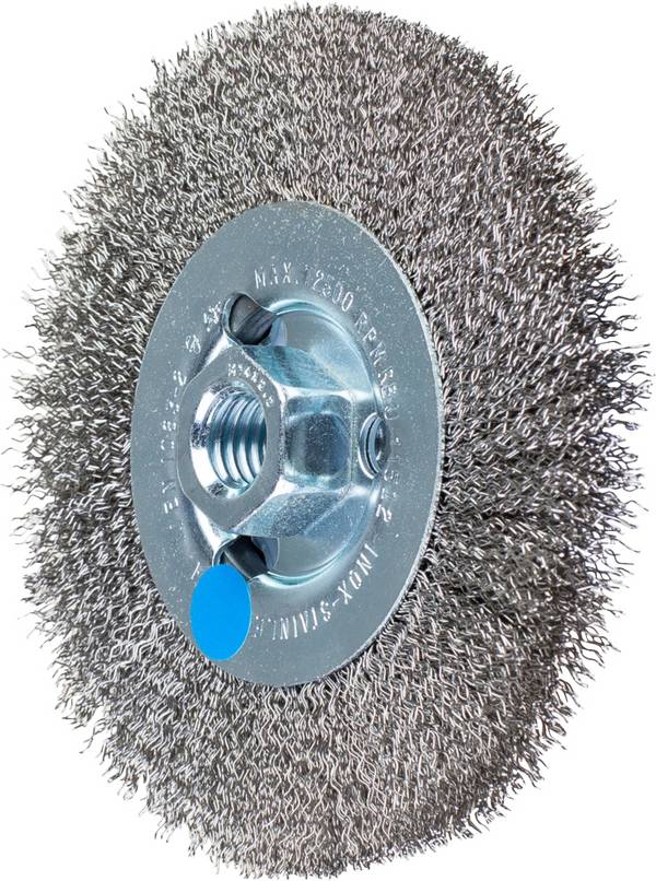 PFERD TOOLS Round brush uncoated RBU Ø 115 x 12 mm M14 stainless steel wire Ø 0.30 for angle grinder POS RBU 11512/M14 INOX 0,30  43502202 1 pc(s)