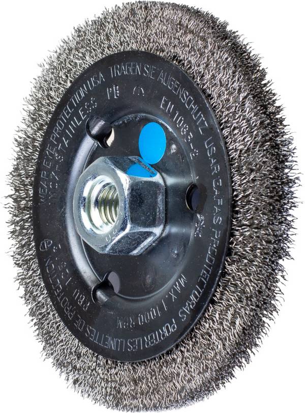 PFERD TOOLS Round brush uncoated RBU Ø 125 x 12 mm M14 stainless steel wire Ø 0.30 for angle grinder POS RBU 12512/M14 INOX 0,30 43502302 1 pc(s)
