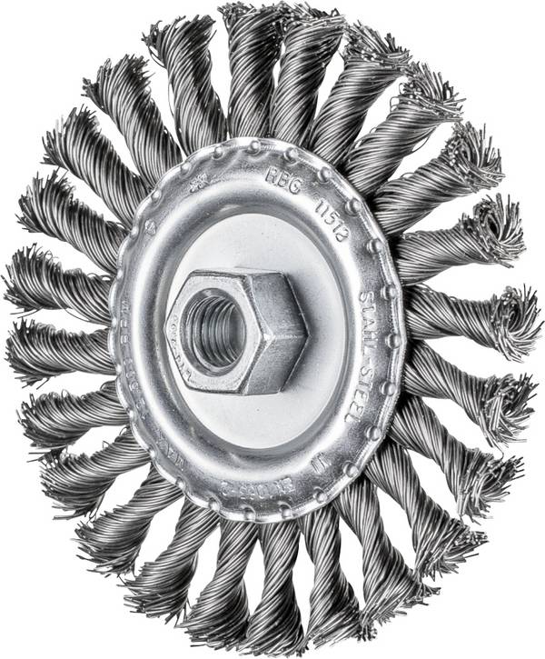 PFERD TOOLS Round brush zopft RBG Ø 115 x 12 mm M14 steel wire-Ø 0.50 for angle grinder POS RBG 11512/M14 ST 0,50 43312002 1 pc(s)