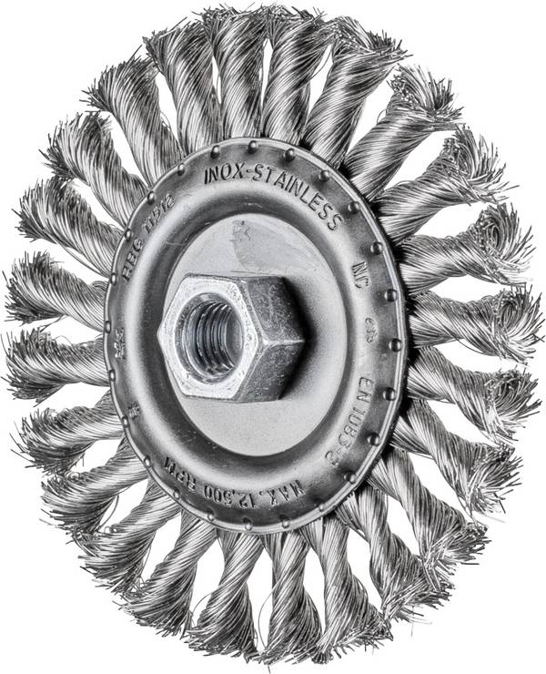 PFERD TOOLS Round brush zopft RBG Ø 115 x 12 mm M14 stainless steel wire-Ø 0.35 for angle grinder POS RBG 11512/M14 INOX 0,35  43312004 1 pc(s)