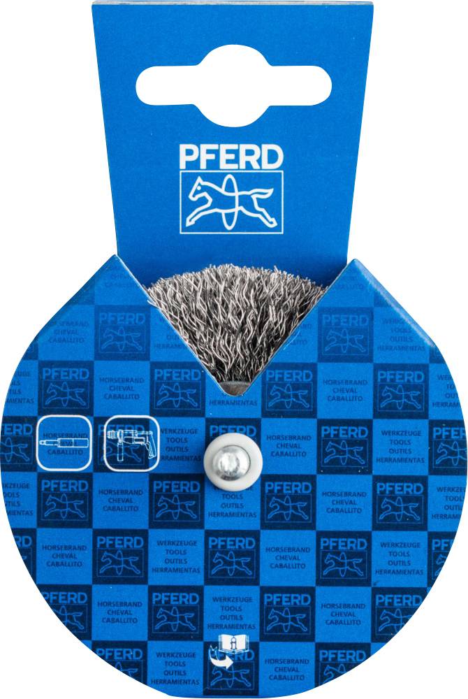PFERD TOOLS POS round brush uncoated RBU Ø 70 x 15 mm shaft-Ø 6 mm steel wire-Ø 0.30 POS RBU 7015/6 ST 0,30 43701017 10 -1