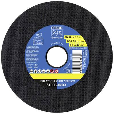 PFERD EHT 125-1,0 START STEELOX (50) 69198290 Cutting disc (straight) 125 mm 50 pc(s) Stainless steel, Steel