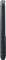 'Side view of a black walkie-talkie with rounded edges and multiple buttons on the side.'