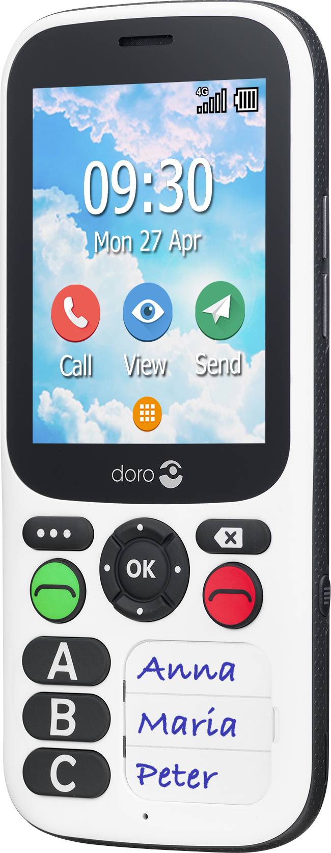 doro 780X Big button mobile phone IP54, Panic button Black, White-12