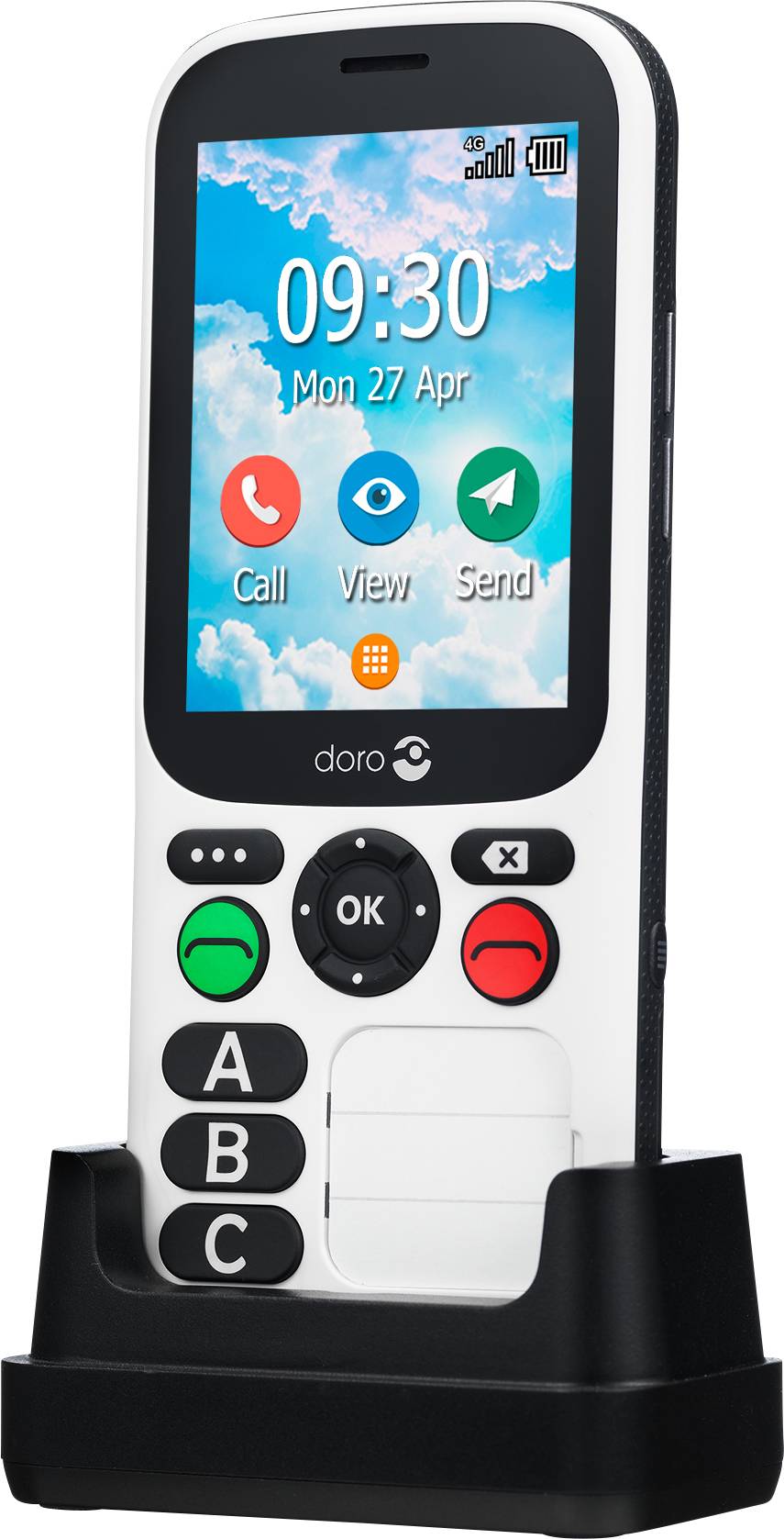 doro 780X IUP Big button mobile phone IP54, Panic button Black, White-9