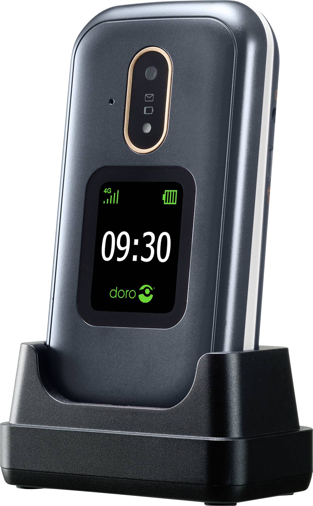 Primo by DORO 7080 Big button flip top mobile phone Panic button Graphite, White-8