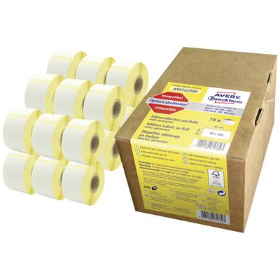 Avery-Zweckform Labels 89 x 36 mm Paper White 4680 pc(s) Permanent adhesive AS0722390 Address labels
