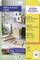 'Labels for Office and Home, Recycled Material. Size 70 x 36 mm, 24 per Sheet. Compatible with All Printers.'