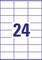 'Number 24' stands large and centred on a rectangular sign with blue lines.