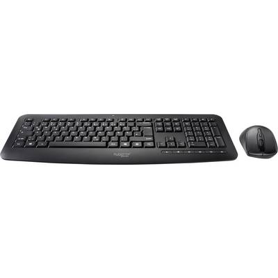 Sygonix Connect SC-KMC-300 Radio Keyboard and mouse set Numeric keypad German, QWERTZ Black-2