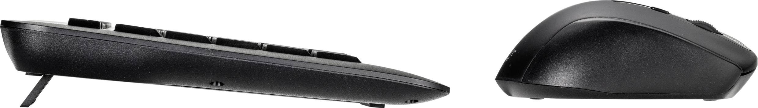 Sygonix Connect SC-KMC-300 Radio Keyboard and mouse set Numeric keypad German, QWERTZ Black-3