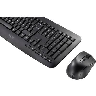 Sygonix Connect SC-KMC-300 Radio Keyboard and mouse set Numeric keypad German, QWERTZ Black-5