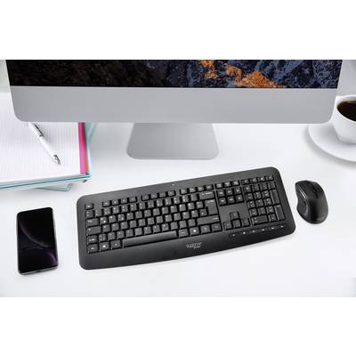 Sygonix Connect SC-KMC-300 Radio Keyboard and mouse set Numeric keypad German, QWERTZ Black-7