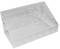 Transparent plastic box with rounded corners and holes of various sizes for ventilation.