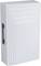 White plastic casing with rectangular design, ribbed pattern, and side handle.
