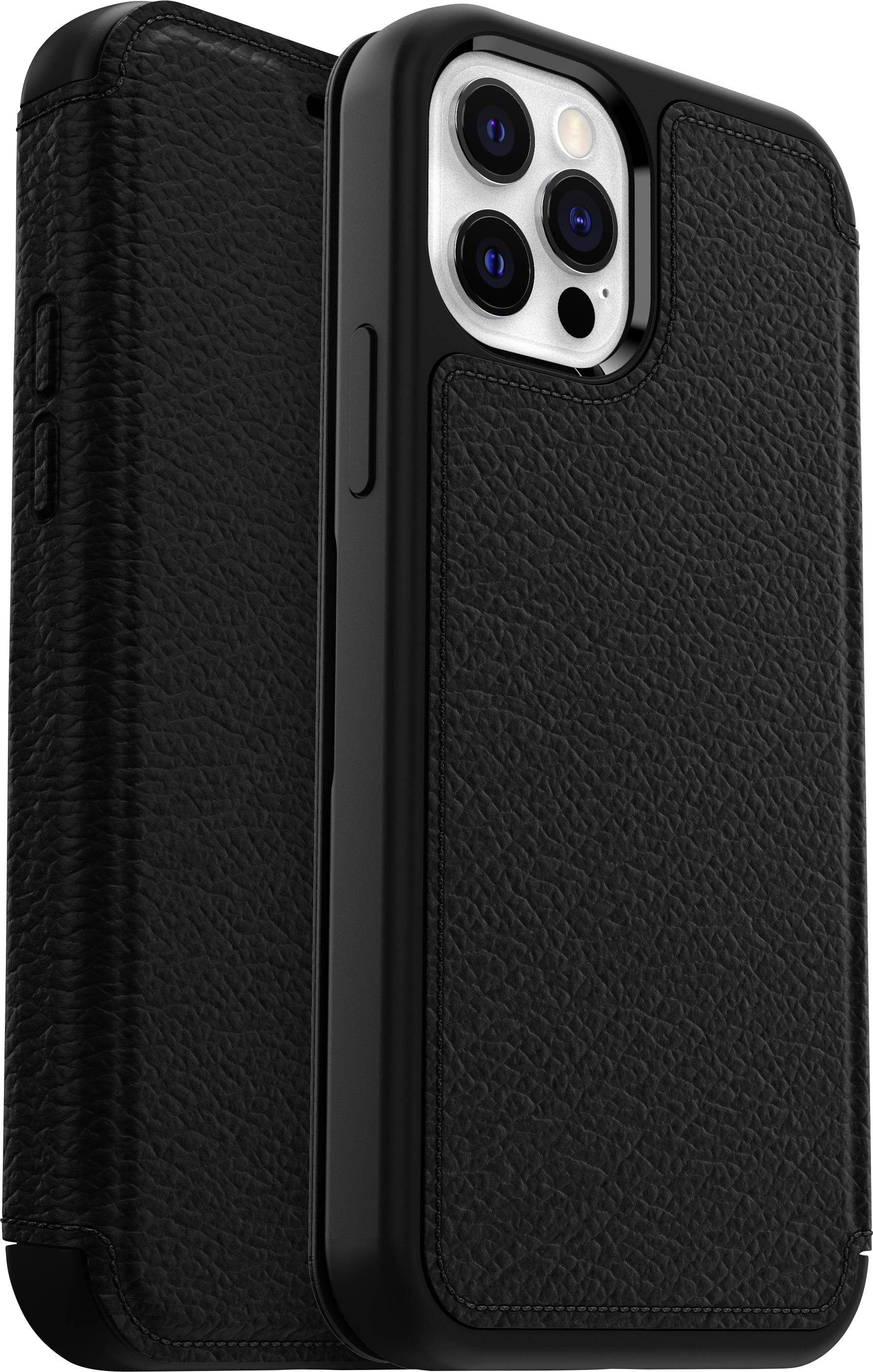 Image of Otterbox Strada Booklet Apple iPhone 12, iPhone 12 Pro Black Flip case, Shockproof 77-65420