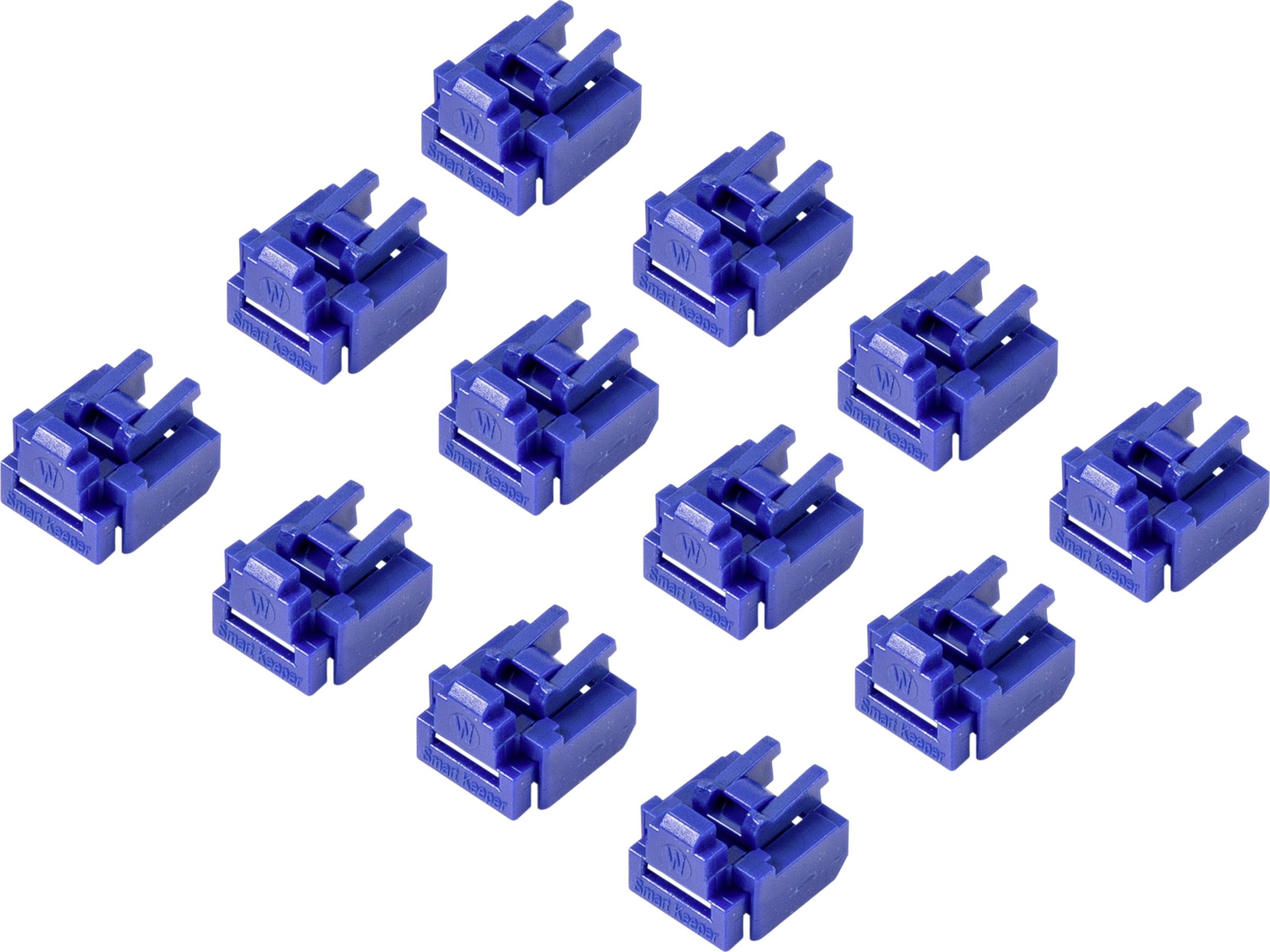 Renkforce RJ45 LAN socket lock RF-4695228 12-piece set Blue RF-4695228