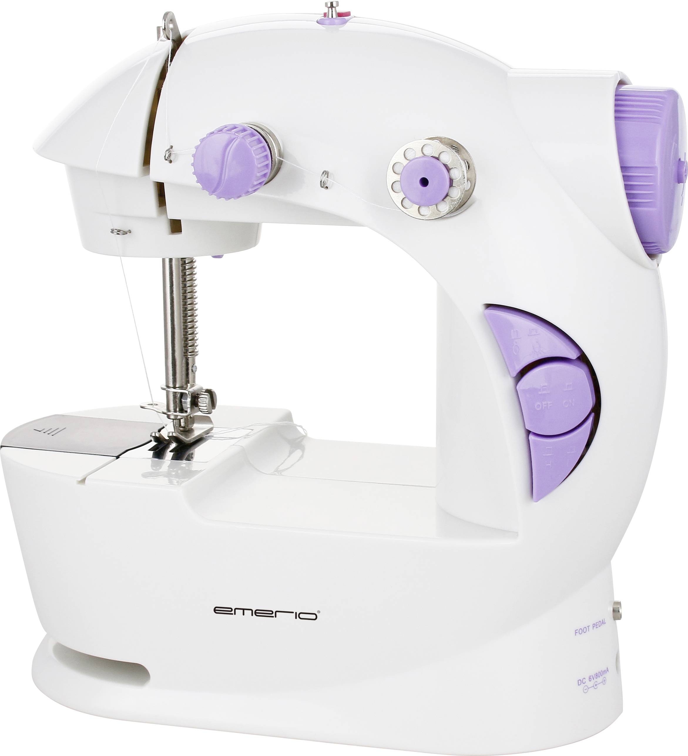 Image of EMERIO Sewing machine SEW-122275 White, Lilac