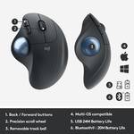 Logitech ergo M575 wireless PC mouse with trackball