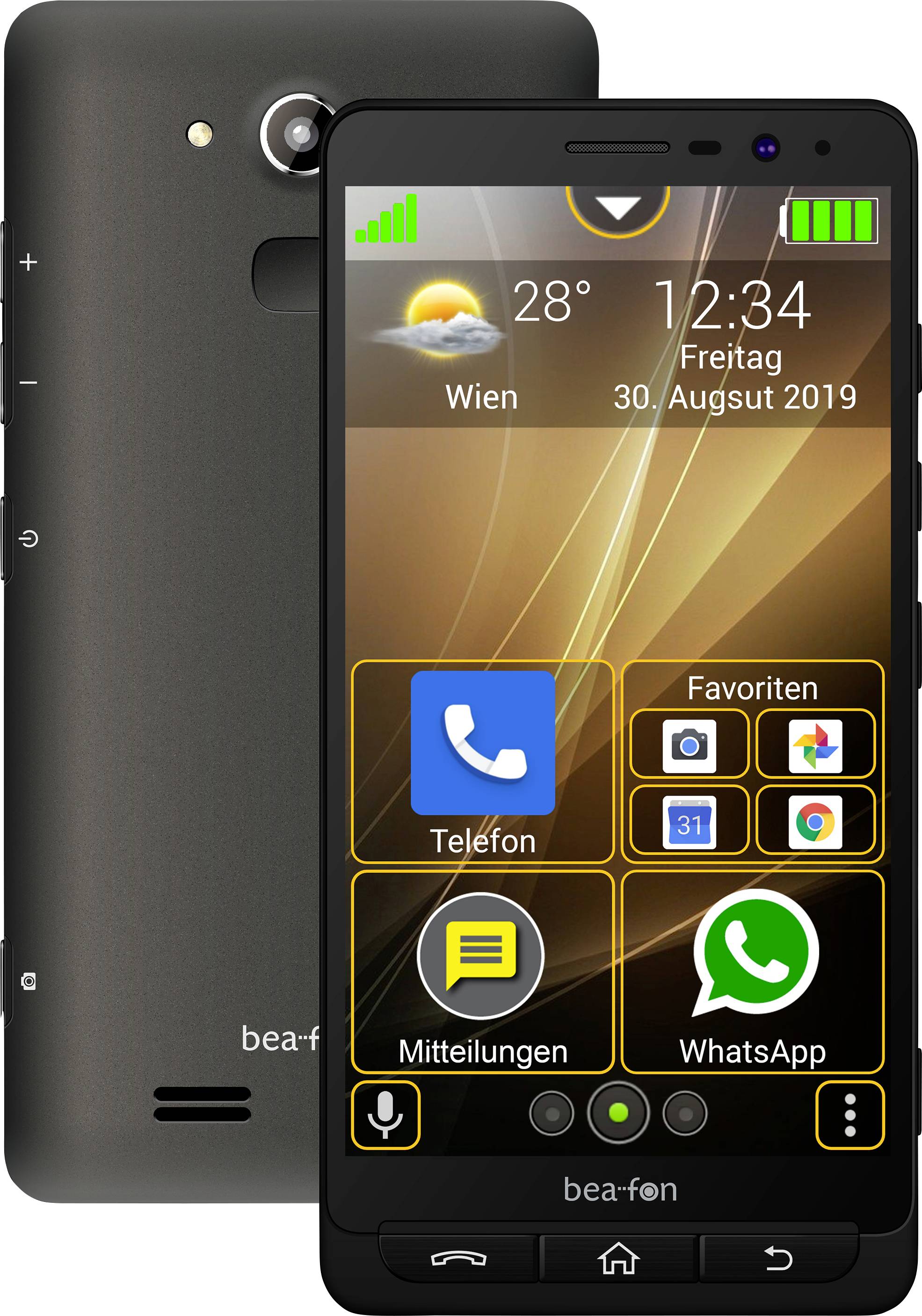 douche Messing met tijd beafon M5Set Smartphone 16 GB 5.5 inch (14 cm) Single SIM Android™ 8.1  Black | Conrad.com