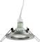 Silver LED spotlight for ceiling mounting with integrated clips and visible power cable, suitable for interior lighting.