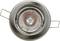 Round recessed light in metallic finish showing a central light bulb. The fixture has two side mounting brackets.