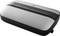 Vacuum sealer in silver and black, with multiple control buttons on the top, suitable for food preservation.