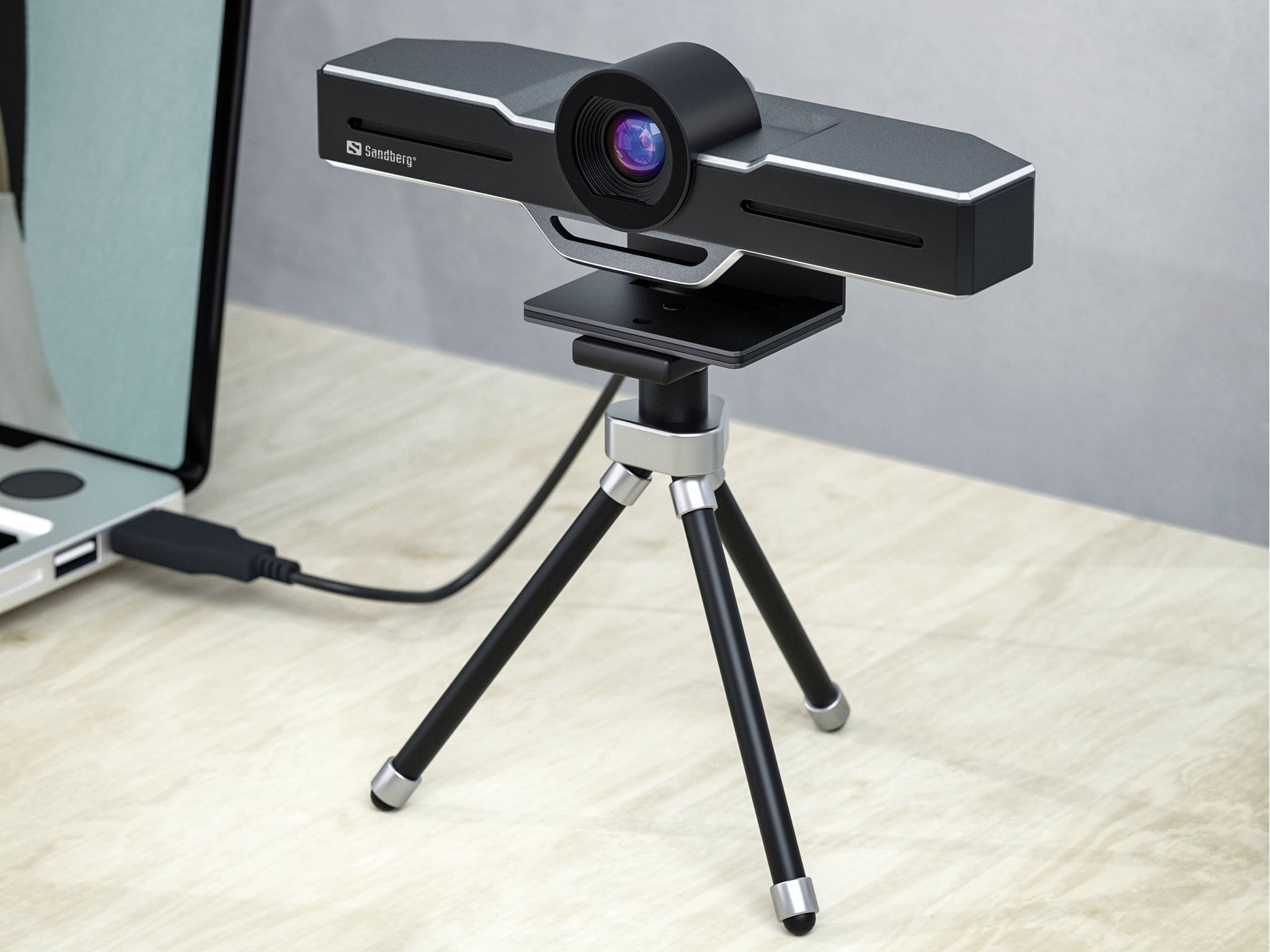 Sandberg ConfCam EPTZ 1080P HD Remote Full HD webcam 1920 x 1080 Pixel Stand-1