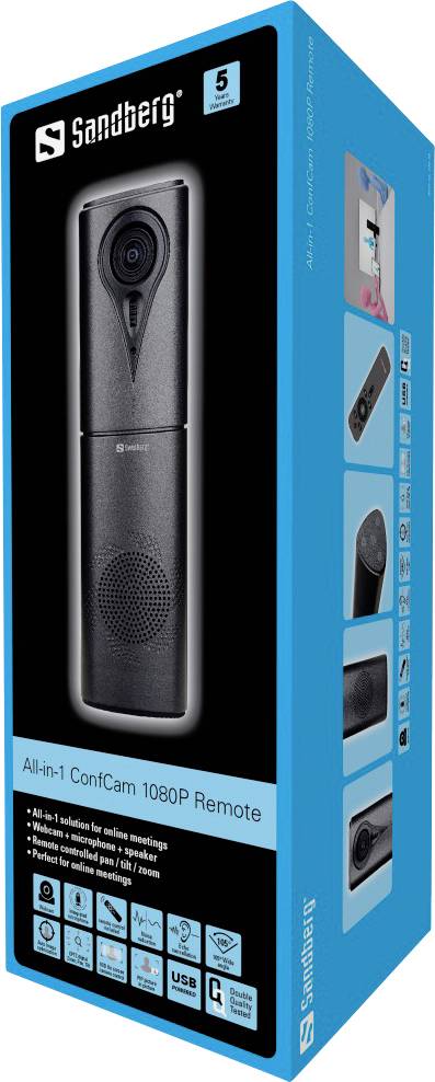 Sandberg All-in-1 ConfCam 1080P Remote Full HD webcam 1920 x 1080 Pixel Stand-2