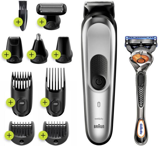 Braun MultiGroomingKit MGK7220 Beard trimmer, Hair clipper, Body hair  trimmer, Ear/nose hair trimmer, Precision trimmer, 