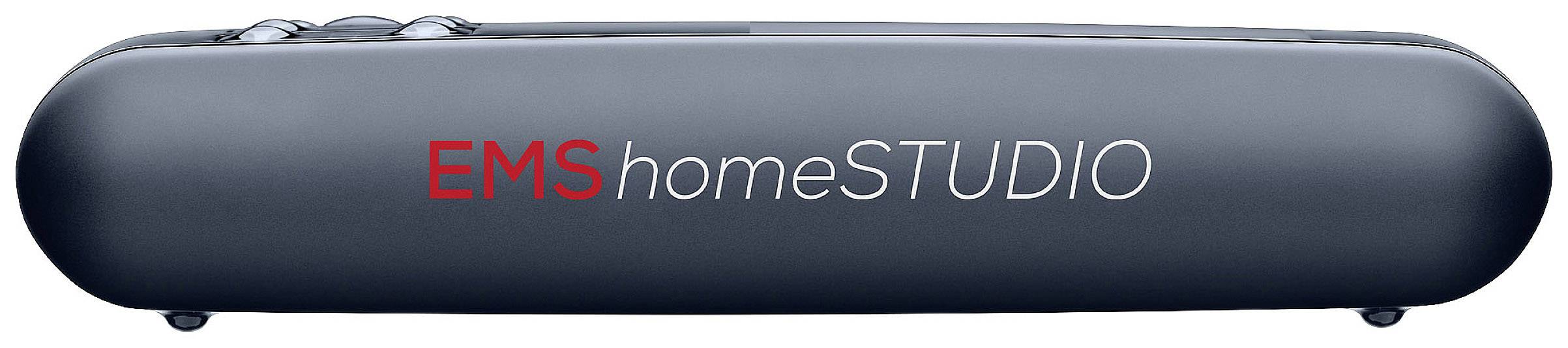 Dark device with the inscription 'EMShomeSTUDIO' on the front.
