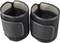 Two black, padded bandages with hook and loop fasteners. They are used to support or stabilise joints, such as wrists.
