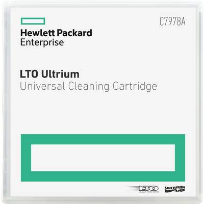 'LTO Ultrium Universal Cleaning Cartridge' on a white packaging from Hewlett Packard Enterprise. Model number: C7978A.