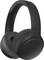 Black over-ear headphones with padded headband and ear cups, suitable for music enjoyment and noise cancellation.