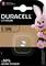 'Duracell Lithium 1/3N' battery packaging with a pink bunny. Note: 'Keep out of reach of children'. +50% more power.