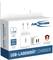 Cardboard packaging of an Ansmann USB charger with two USB ports, 12 watts power output, and 3-year warranty.