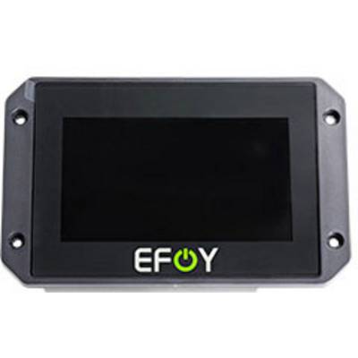 A black display device with the inscription 'EFOY' at the bottom. The display is switched off.